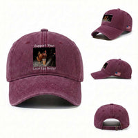 Support Local Dealer Chicken Farmer Washed Cotton Baseball Cap Funny Animal Graphic Chicken Drinking Iced Coffee