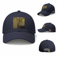 Funny Cat Selfie with Bigfoot Sasquatch Backrooms Liminal Space Meme Baseball Cap