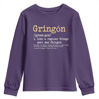Gringon Green-gon Like A Regular Gringo Pero Mas Chingon Youth Sweatshirt Mexican Mexico Pride