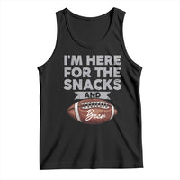 Funny Football Tank Top I'm Just Here For The Snacks And Beer
