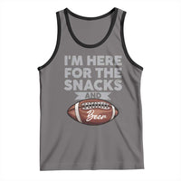Funny Football Tank Top I'm Just Here For The Snacks And Beer