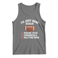 Funny Football Tank Top I'm Just Here For The Snacks And Commercials
