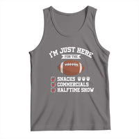 Funny Football Tank Top I'm Just Here For The Snacks And Commercials
