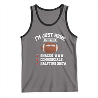 Funny Football Tank Top I'm Just Here For The Snacks And Commercials