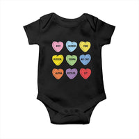 Funny Skibidi Valentine's Day Baby Onesie Rizz No Cap Conversation Hearts Sigma