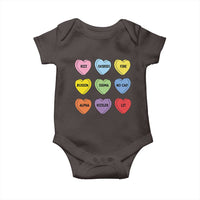 Funny Skibidi Valentine's Day Baby Onesie Rizz No Cap Conversation Hearts Sigma