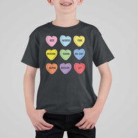 Funny Skibidi Valentine's Day T Shirt For Kid Rizz No Cap Conversation Hearts Sigma