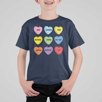 Funny Skibidi Valentine's Day T Shirt For Kid Rizz No Cap Conversation Hearts Sigma