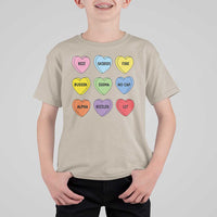Funny Skibidi Valentine's Day T Shirt For Kid Rizz No Cap Conversation Hearts Sigma
