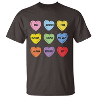 Funny Skibidi Valentine's Day T Shirt Rizz No Cap Conversation Hearts Sigma