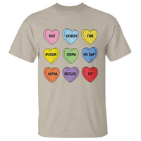 Funny Skibidi Valentine's Day T Shirt Rizz No Cap Conversation Hearts Sigma