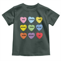 Funny Skibidi Valentine's Day Toddler T Shirt Rizz No Cap Conversation Hearts Sigma