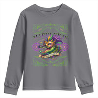 Mardi Gras Crocodile Youth Sweatshirt Mardigator Alligator Costume Carnival Ain't No Party Like Mardi Gras