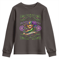 Mardi Gras Crocodile Youth Sweatshirt Mardigator Alligator Costume Carnival Ain't No Party Like Mardi Gras