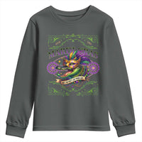 Mardi Gras Crocodile Youth Sweatshirt Mardigator Alligator Costume Carnival Ain't No Party Like Mardi Gras
