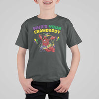Mardi Gras Crawfish T Shirt For Kid Whos Your Crawdaddy Jester Beads