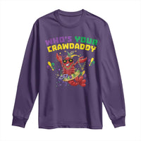Mardi Gras Crawfish Long Sleeve Shirt Whos Your Crawdaddy Jester Beads