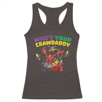 Mardi Gras Crawfish Racerback Tank Top Whos Your Crawdaddy Jester Beads