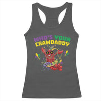 Mardi Gras Crawfish Racerback Tank Top Whos Your Crawdaddy Jester Beads
