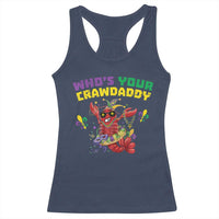 Mardi Gras Crawfish Racerback Tank Top Whos Your Crawdaddy Jester Beads