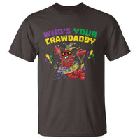 Mardi Gras Crawfish T Shirt Whos Your Crawdaddy Jester Beads