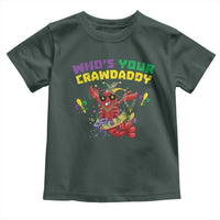 Mardi Gras Crawfish Toddler T Shirt Whos Your Crawdaddy Jester Beads