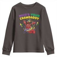 Mardi Gras Crawfish Youth Sweatshirt Whos Your Crawdaddy Jester Beads