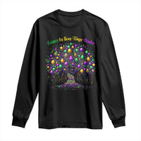 Mardi Gras Bead Tree Long Sleeve Shirt Carnival New Orleans 2025 Laissez Les Bons Temps Rouler