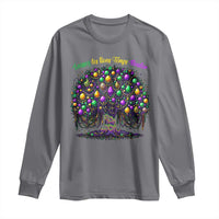 Mardi Gras Bead Tree Long Sleeve Shirt Carnival New Orleans 2025 Laissez Les Bons Temps Rouler