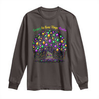Mardi Gras Bead Tree Long Sleeve Shirt Carnival New Orleans 2025 Laissez Les Bons Temps Rouler