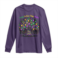 Mardi Gras Bead Tree Long Sleeve Shirt Carnival New Orleans 2025 Laissez Les Bons Temps Rouler
