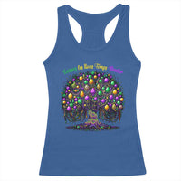Mardi Gras Bead Tree Racerback Tank Top Carnival New Orleans 2025 Laissez Les Bons Temps Rouler
