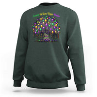 Mardi Gras Bead Tree Sweatshirt Carnival New Orleans 2025 Laissez Les Bons Temps Rouler