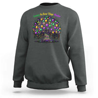 Mardi Gras Bead Tree Sweatshirt Carnival New Orleans 2025 Laissez Les Bons Temps Rouler