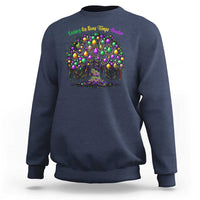 Mardi Gras Bead Tree Sweatshirt Carnival New Orleans 2025 Laissez Les Bons Temps Rouler
