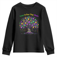 Mardi Gras Bead Tree Youth Sweatshirt Carnival New Orleans 2025 Laissez Les Bons Temps Rouler