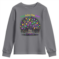 Mardi Gras Bead Tree Youth Sweatshirt Carnival New Orleans 2025 Laissez Les Bons Temps Rouler