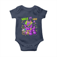 Funny Mardi Gras Baby Onesie Walk it Like a Dog Louisiana Fleur De Lis