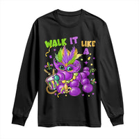Funny Mardi Gras Long Sleeve Shirt Walk it Like a Dog Louisiana Fleur De Lis