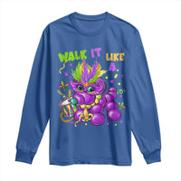 Funny Mardi Gras Long Sleeve Shirt Walk it Like a Dog Louisiana Fleur De Lis