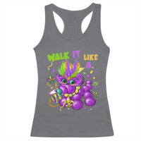 Funny Mardi Gras Racerback Tank Top Walk it Like a Dog Louisiana Fleur De Lis
