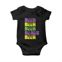 Funny Mardi Gras Baby Onesie Retro Beer Beads Fat Tuesday Festival Celebration