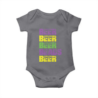 Funny Mardi Gras Baby Onesie Retro Beer Beads Fat Tuesday Festival Celebration