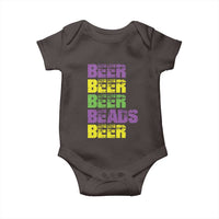 Funny Mardi Gras Baby Onesie Retro Beer Beads Fat Tuesday Festival Celebration