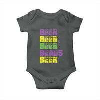 Funny Mardi Gras Baby Onesie Retro Beer Beads Fat Tuesday Festival Celebration