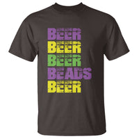 Funny Mardi Gras T Shirt Retro Beer Beads Fat Tuesday Festival Celebration