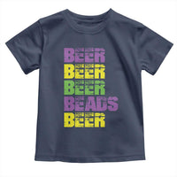Funny Mardi Gras Toddler T Shirt Retro Beer Beads Fat Tuesday Festival Celebration