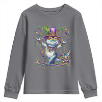 Mardi Gras Crocodile Youth Sweatshirt Mardigator Alligator Costume Carnival New Orleans Louisiana