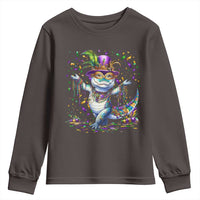 Mardi Gras Crocodile Youth Sweatshirt Mardigator Alligator Costume Carnival New Orleans Louisiana