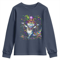 Mardi Gras Crocodile Youth Sweatshirt Mardigator Alligator Costume Carnival New Orleans Louisiana